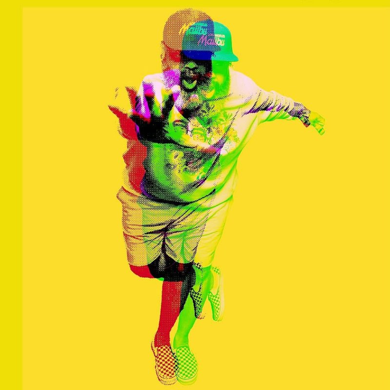 Warhol style portrait in multicolor