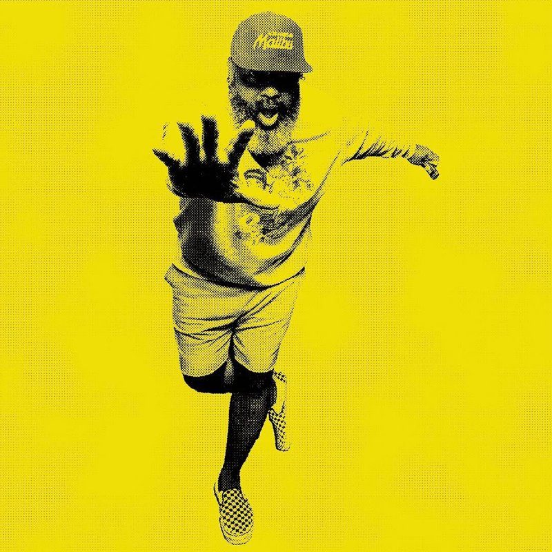 Warhol style portrait in yellow